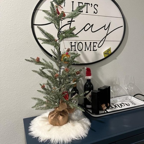 COPY - Round Fur Placemat, Washable Faux Fur Fluffy Table Small Place Mat Decor… - Picture 1 of 6